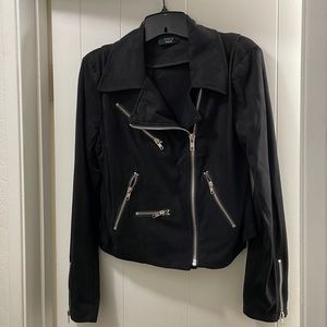Vici black faux suede market jacket